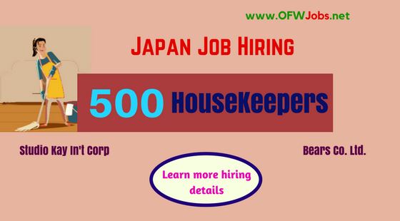 Hotel And Housekeeping Jobs in Japan