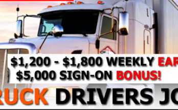 TRUCK DRIVER JOBS IN USA FOR FOREIGNERS
