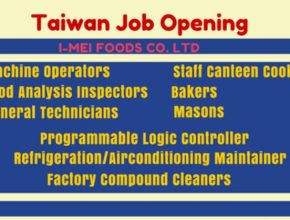 Unskilled Jobs in Taiwan 2022